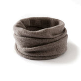 100% Cashmere Infinity Neck Warmer Soft Knit Ribbed Snood Scarf
