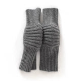 100% Cashmere Knee Warmers Soft Ribbed Knit Leg Warmers