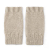 100% Cashmere Arm Warmers Ribbed Knit Fingerless Gloves with Long Cuff