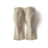 100% Cashmere Knee Warmers Soft Ribbed Knit Leg Warmers with Stretch Design