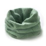 100% Cashmere Infinity Neck Warmer Soft Knit Cable Pattern Neck Gaiter