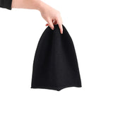 100% Cashmere Beanie Hat Knit Winter Cap with Classic Rolled Edge