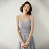 Women’s V-Neck Cashmere Wool Knit Camisole Tank Top
