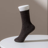 100% Cashmere Ribbed Crew Knit Short Socks for Women & Men