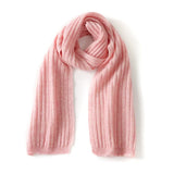 100% Cashmere Scarf Soft Ribbed Knit Winter Neck Warmer for Kids
