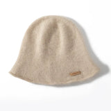 100% Cashmere Bucket Hat Soft Knit Winter Cloche Hat for Women