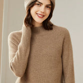 Women’s 100% Cashmere Mock Neck Soft Long Sleeve Pullover Sweater