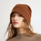 100% Cashmere Soft Lightweight Knit Winter Cap Oversized Slouchy Beanie Hat