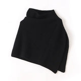 100% Cashmere Knit Dickey Mock Turtleneck Shoulder Warmer for Women