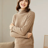 Women’s Pure Cashmere Mock Neck Cable Knit Sweater