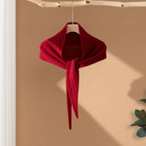 100% Cashmere Triangle Scarf Shawl Solid Color Knit Cashmere Wrap