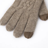 Women's Cashmere Cable Knit Touchscreen Gloves Warm Winter Soft Gloves