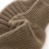 100% Cashmere Knee Warmers Soft Ribbed Knit Leg Warmers