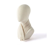 100% Cashmere Neck Scarf Knit Mini Collar Scarf with Button Closure for Women