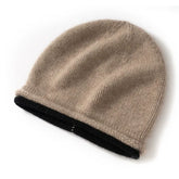 Unisex 100% Cashmere Knit Beanie Hat Slouchy Winter Skull Cap