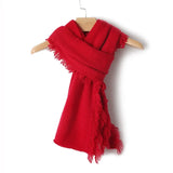 100% Cashmere Fringe Scarf Soft shawl Winter Wrap for Women & Men