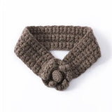 Handmade 100% Cashmere Crochet Flower Headband Thick Knit Ear Warmer