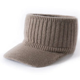 Women's Cashmere Knit Baseball Cap Warm Ear Protection Winter Hat