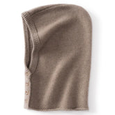 100% Cashmere Hooded Neck Warmer Balaclava with Buttons