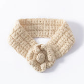 Handmade 100% Cashmere Crochet Flower Headband Thick Knit Ear Warmer