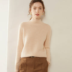 Women’s 100% Cashmere Classic Crew Neck Sweater
