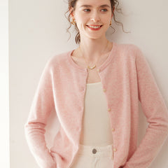 Women’s Fine Knit 100% Cashmere Cardigan Lightweight Soft Button Cardigan