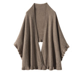 100% Cashmere Wrap Shawl for Women Open Front Cape Cardigan Cozy Warm Scarf