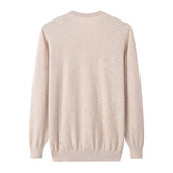 Men’s 100% Cashmere V-Neck Sweater Luxury Soft Lightweight Long Sleeve Pullover