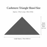 100% Cashmere Triangle Scarf for Women Luxury Soft Knit Shawl Wrap