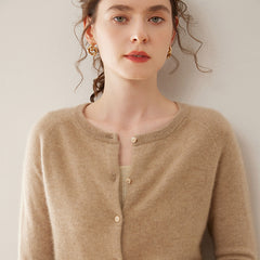Women’s Fine Knit 100% Cashmere Cardigan Lightweight Soft Button Cardigan