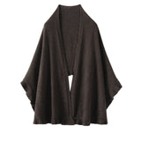 100% Cashmere Wrap Shawl for Women Open Front Cape Cardigan Cozy Warm Scarf