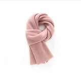100% Cashmere Ribbed Scarf Soft Knit Winter Wrap Scarf for Women