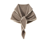 100% Cashmere Triangle Shawl Scarf Soft Wrap with Contrast Edge & Draped Design