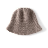 100% Cashmere Bucket Hat Soft Knit Winter Fisherman Hat for Women