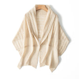 100% Cashmere Pearl Embellished Scarf Soft Knit Winter Wrap for Women
