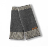 100% Cashmere Fingerless Gloves Color Block Thick Knit Half Finger Gloves