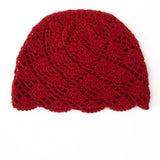 Cashmere Openwork Slouch Beanie Hat Knit Hollow Pattern Winter Hat