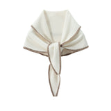 100% Cashmere Triangle Shawl Scarf Soft Wrap with Contrast Edge & Draped Design
