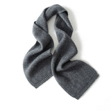 100% Cashmere Knit Scarf Soft Warm Winter Wrap Ribbed Edges
