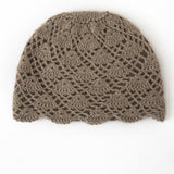 Cashmere Openwork Slouch Beanie Hat Knit Hollow Pattern Winter Hat