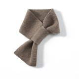 100% Cashmere Bow Scarf Soft Knit Ribbon Neck Warmer
