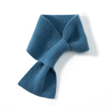 100% Cashmere Bow Scarf Soft Knit Ribbon Neck Warmer