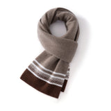 100% Cashmere Patterned Scarf Knitted Winter Neck Wrap for Women & Men