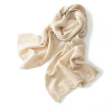 100% Cashmere Openwork Knit Scarf Soft Lightweight Winter Wrap for Women
