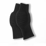 100% Cashmere Knee Warmers Soft Ribbed Knit Leg Warmers with Stretch Design