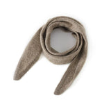 100% Cashmere Triangle Scarf Knit Neck with Minimalist Pointed Design