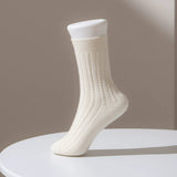 100% Cashmere Ribbed Crew Knit Short Socks for Women & Men