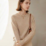 Women’s 100% Cashmere Saddle Shoulder Crew Neck Sweater