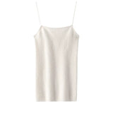 Women's Cashmere Blend Ribbed Knit Camisole Tank Top