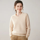 Women’s Cashmere Soft Knit Pullover V-Neck Sweater